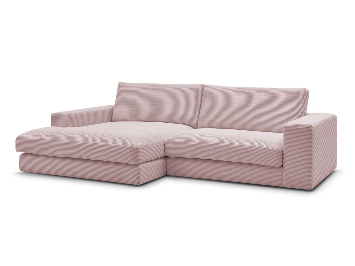 LEONARD compacte vaste hoekbank in corduroy