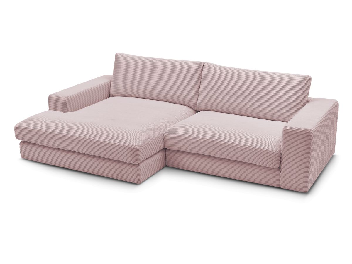 LEONARD compacte vaste hoekbank in corduroy
