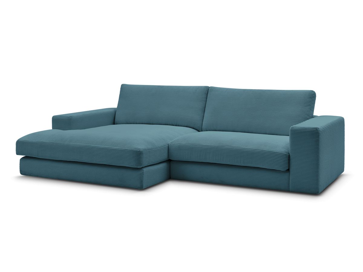 LEONARD compacte vaste hoekbank in corduroy