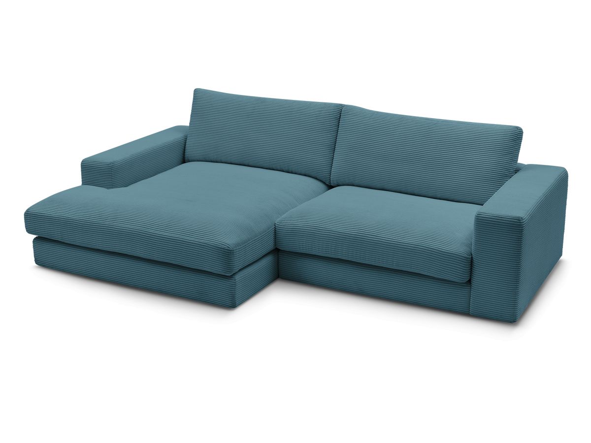 LEONARD compacte vaste hoekbank in corduroy