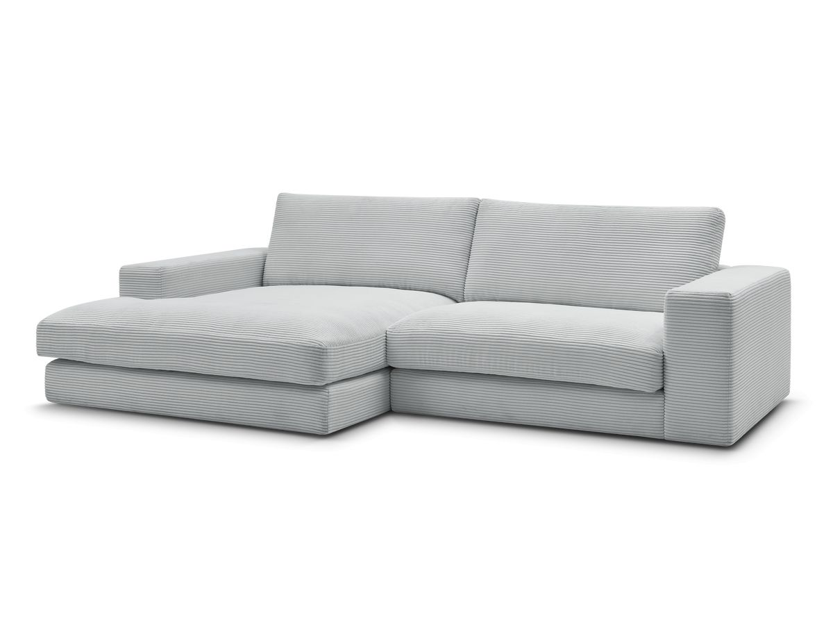 LEONARD compacte vaste hoekbank in corduroy