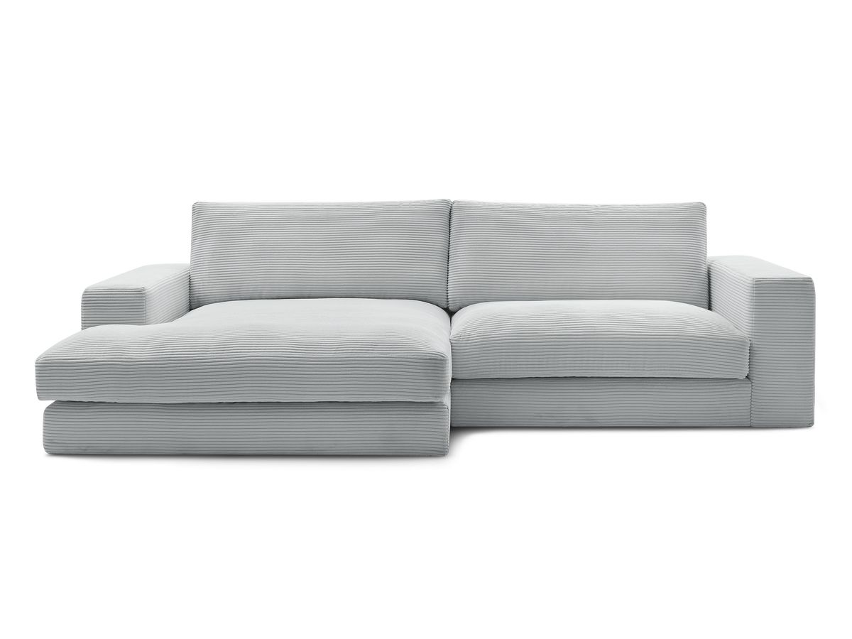 LEONARD compacte vaste hoekbank in corduroy