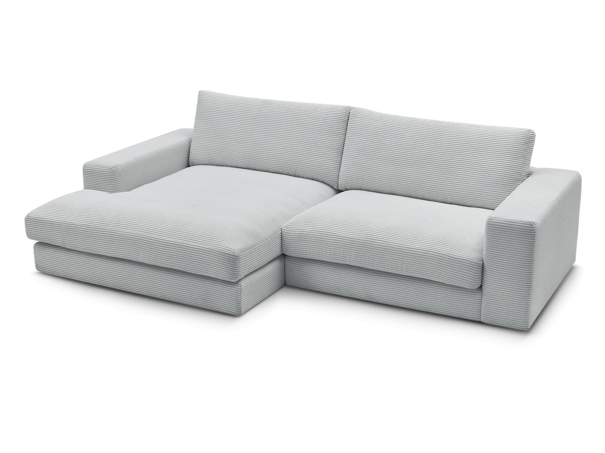 LEONARD compacte vaste hoekbank in corduroy