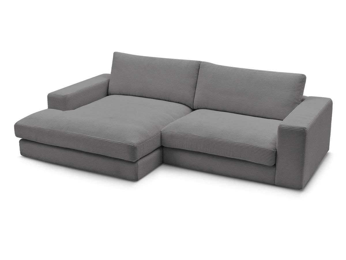 LEONARD compacte vaste hoekbank in corduroy