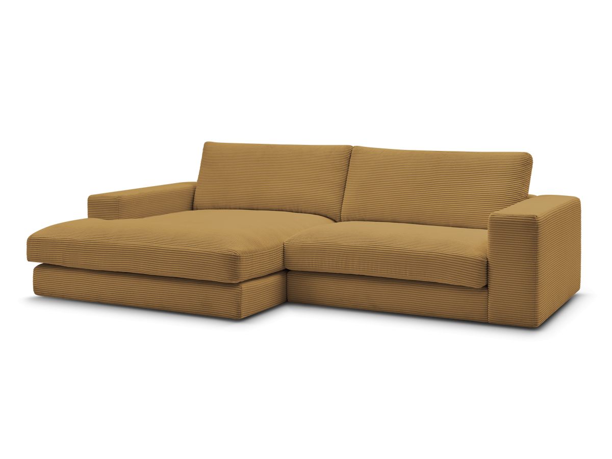 LEONARD compacte vaste hoekbank in corduroy