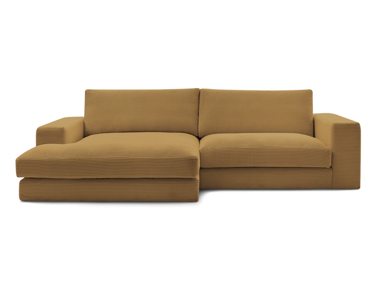 LEONARD compacte vaste hoekbank in corduroy