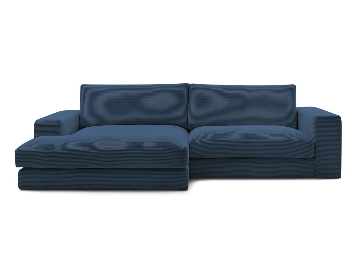 LEONARD compacte vaste hoekbank in corduroy