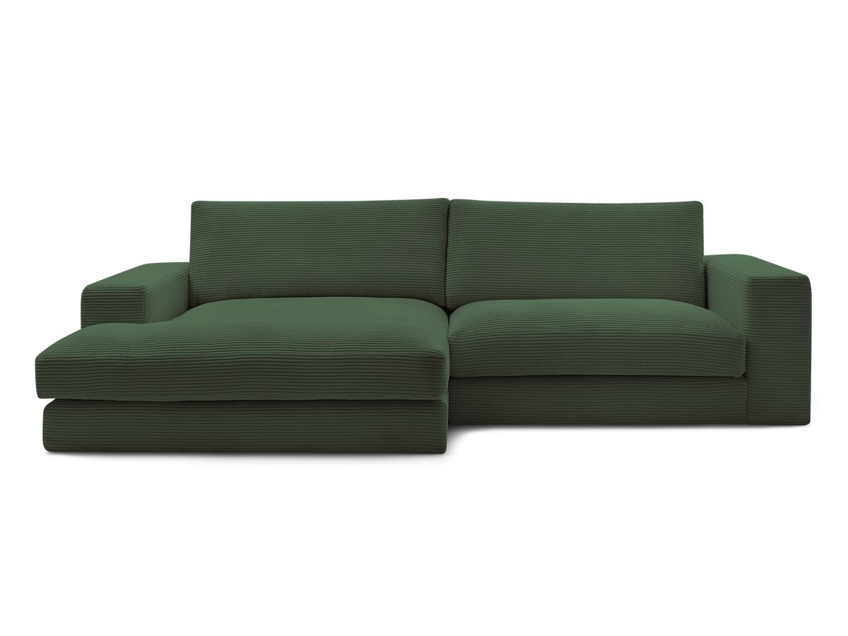LEONARD compacte vaste hoekbank in corduroy