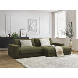 Kompaktowa sofa narożna LEONARD z teksturowaną tkaniną