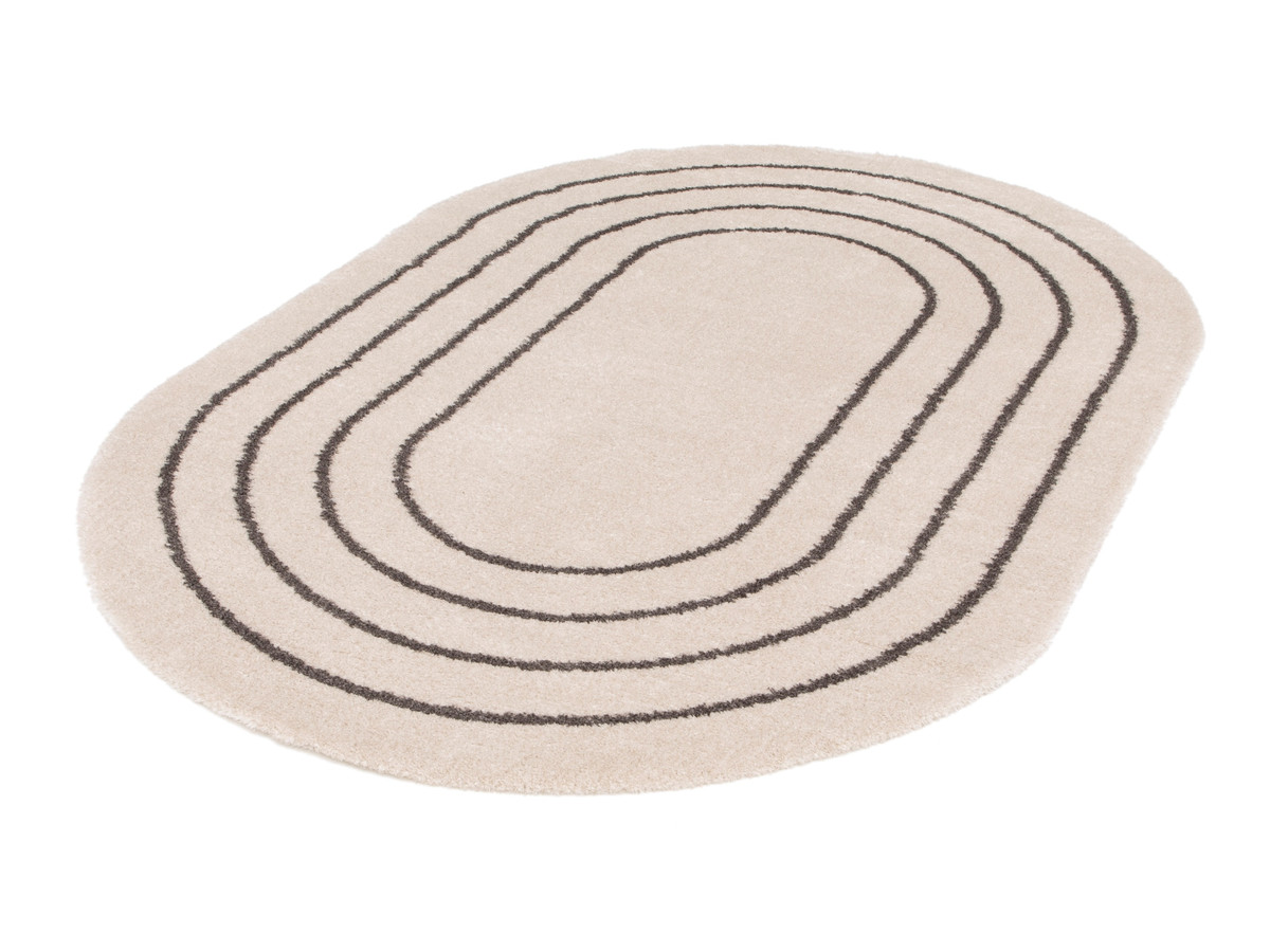 Tapis poils long YUNA motif abstrait