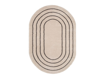 Tapis poils long YUNA motif abstrait