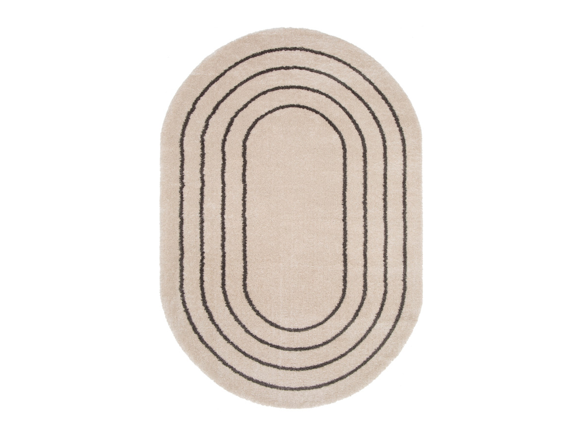 Tapis poils long YUNA motif abstrait