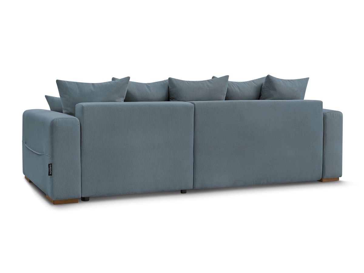 Canapé d'angle convertible réversible coffre SIDONIE velours côtelé