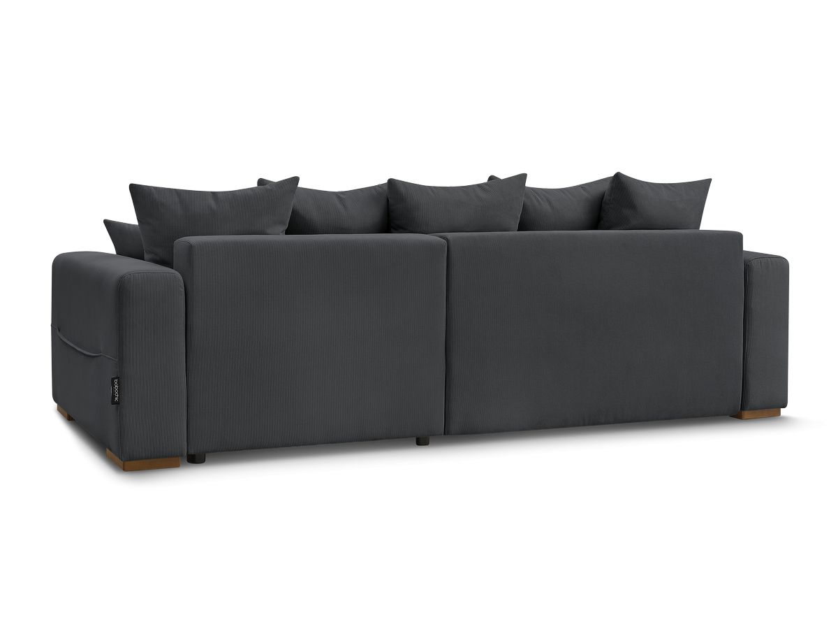 Canapé d'angle convertible réversible coffre SIDONIE velours côtelé