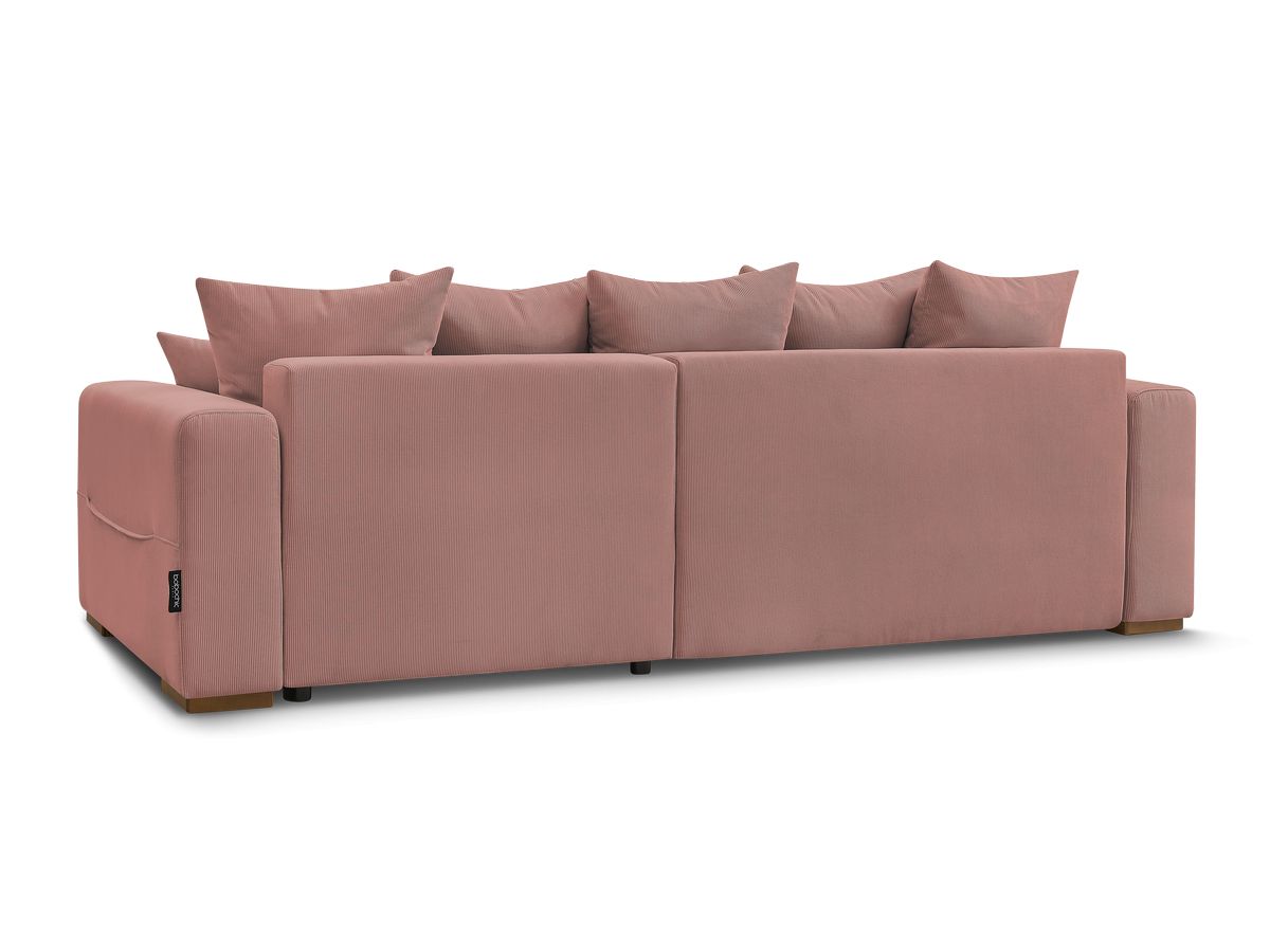 Canapé d'angle convertible réversible coffre SIDONIE velours côtelé