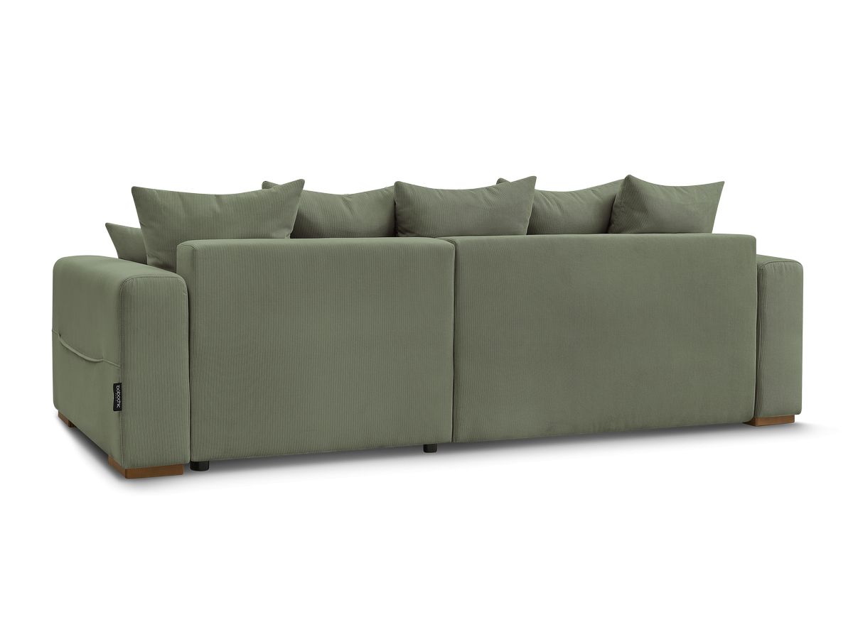 Canapé d'angle convertible réversible coffre SIDONIE velours côtelé