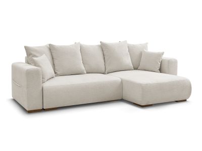 Canapé d'angle convertible réversible coffre SIDONIE tissu chiné