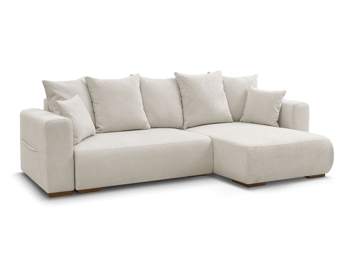 Canapé d'angle convertible réversible coffre SIDONIE tissu chiné