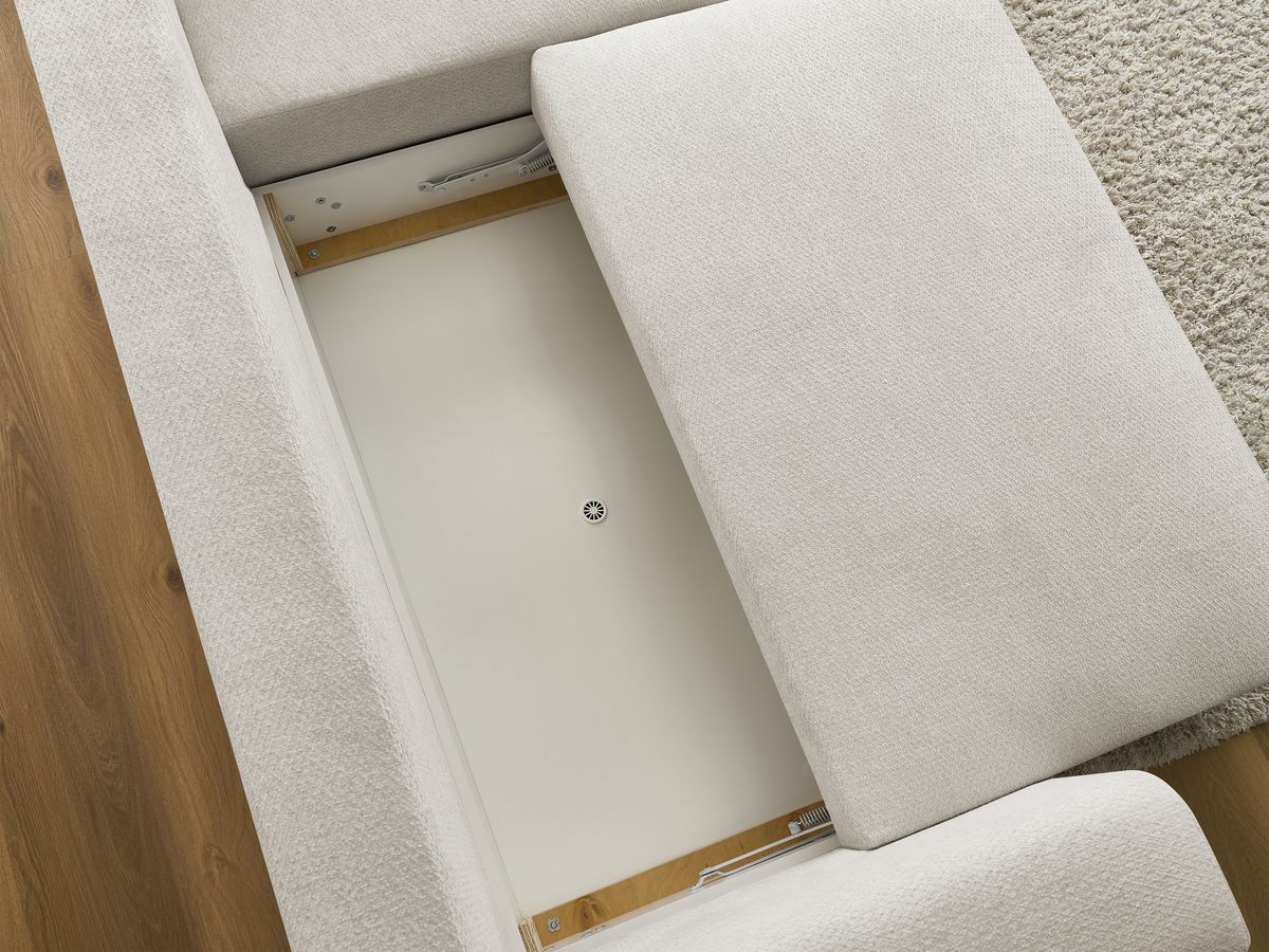 Canapé d'angle convertible réversible coffre SIDONIE tissu chiné