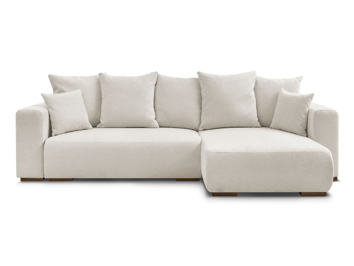 Canapé d'angle convertible réversible coffre SIDONIE tissu chiné
