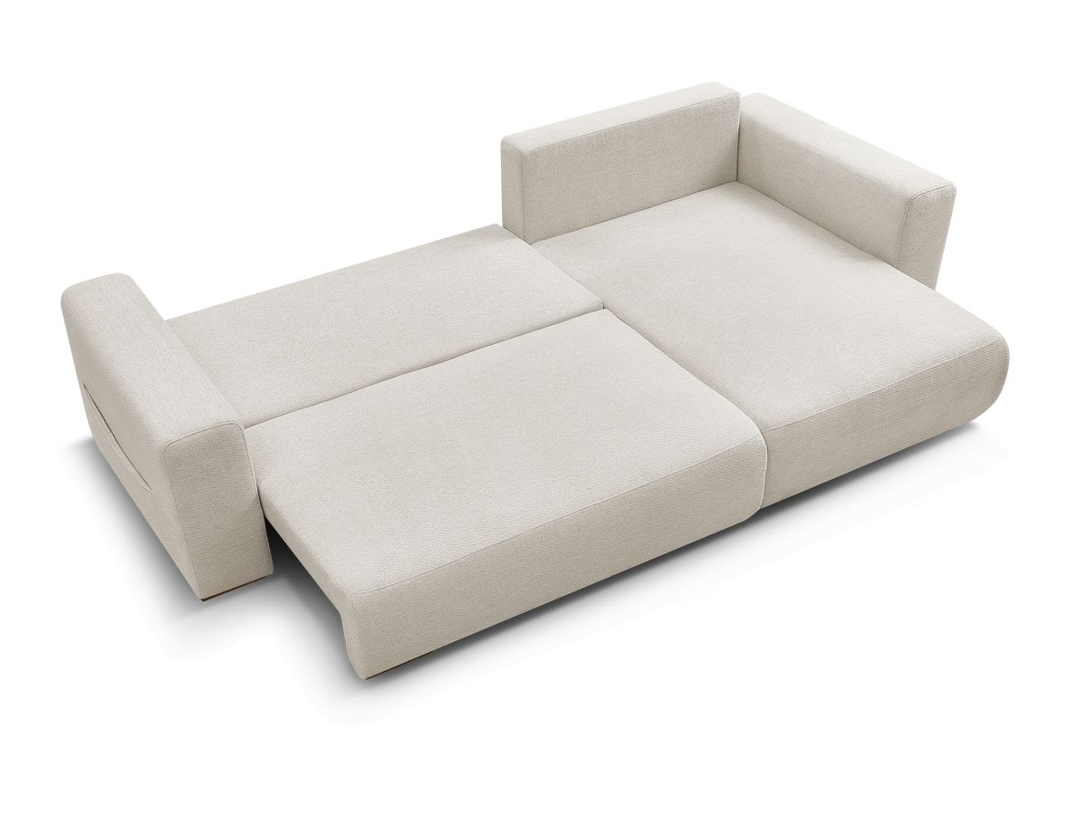 Canapé d'angle convertible réversible coffre SIDONIE tissu chiné