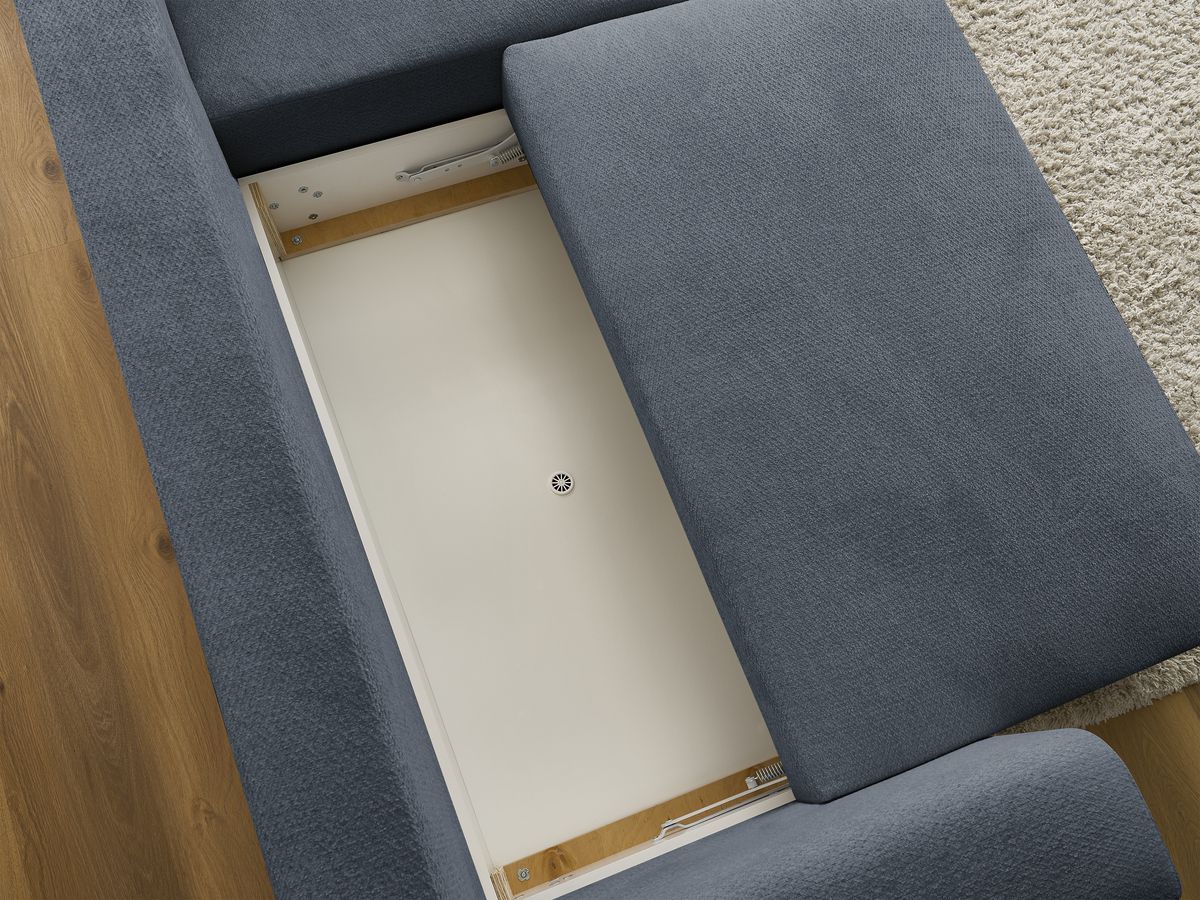 Canapé d'angle convertible réversible coffre SIDONIE tissu chiné