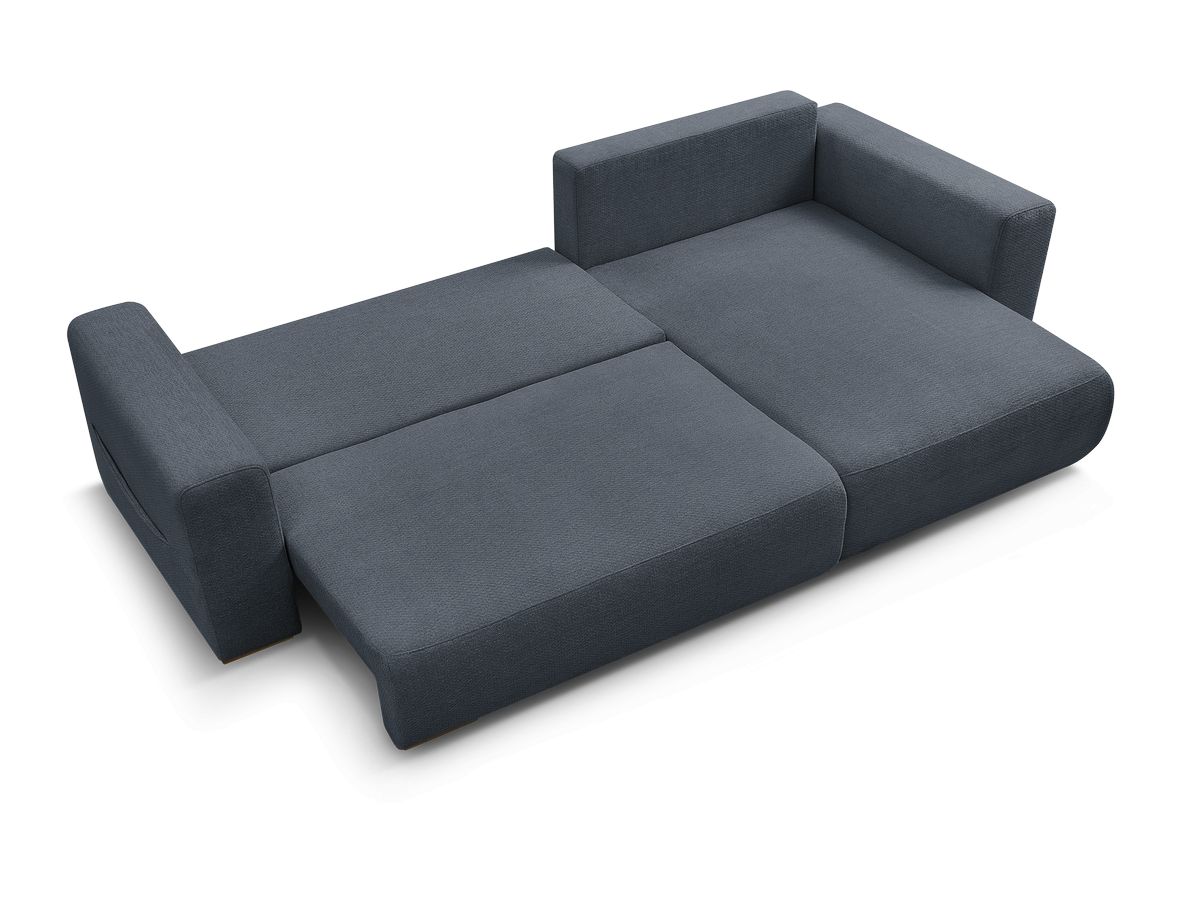 Canapé d'angle convertible réversible coffre SIDONIE tissu chiné