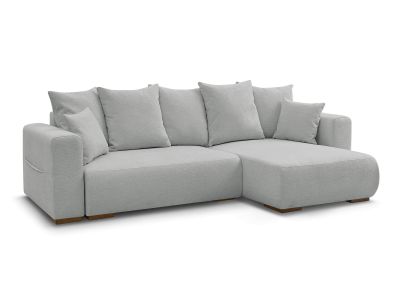 Canapé d'angle convertible réversible coffre SIDONIE tissu chiné