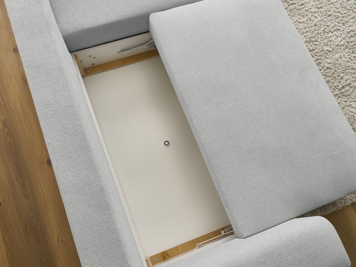 Canapé d'angle convertible réversible coffre SIDONIE tissu chiné