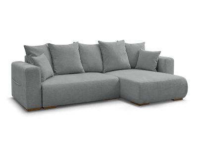 Canapé d'angle convertible réversible coffre SIDONIE tissu chiné
