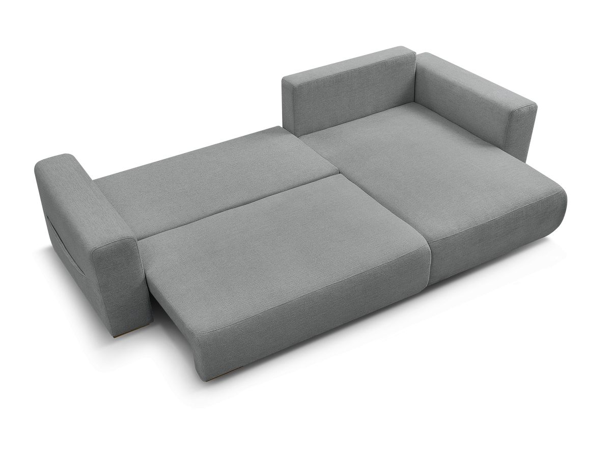 Canapé d'angle convertible réversible coffre SIDONIE tissu chiné