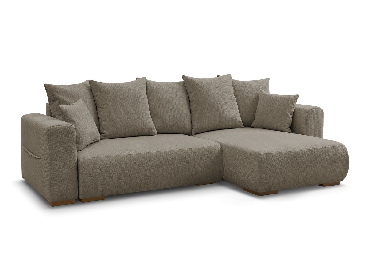 Canapé d'angle convertible réversible coffre SIDONIE tissu chiné