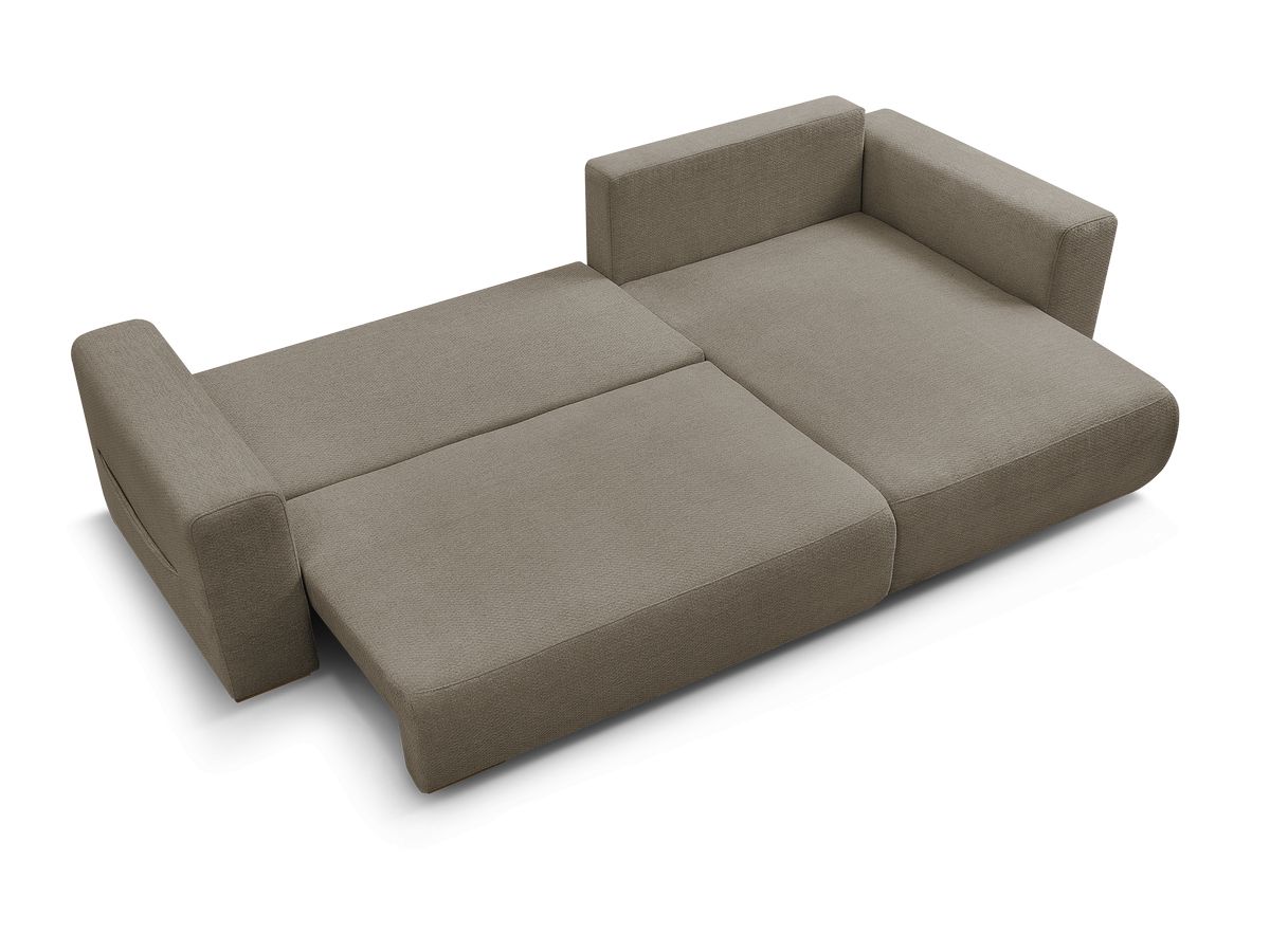Canapé d'angle convertible réversible coffre SIDONIE tissu chiné