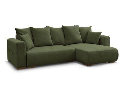Canapé d'angle convertible réversible coffre SIDONIE tissu chiné