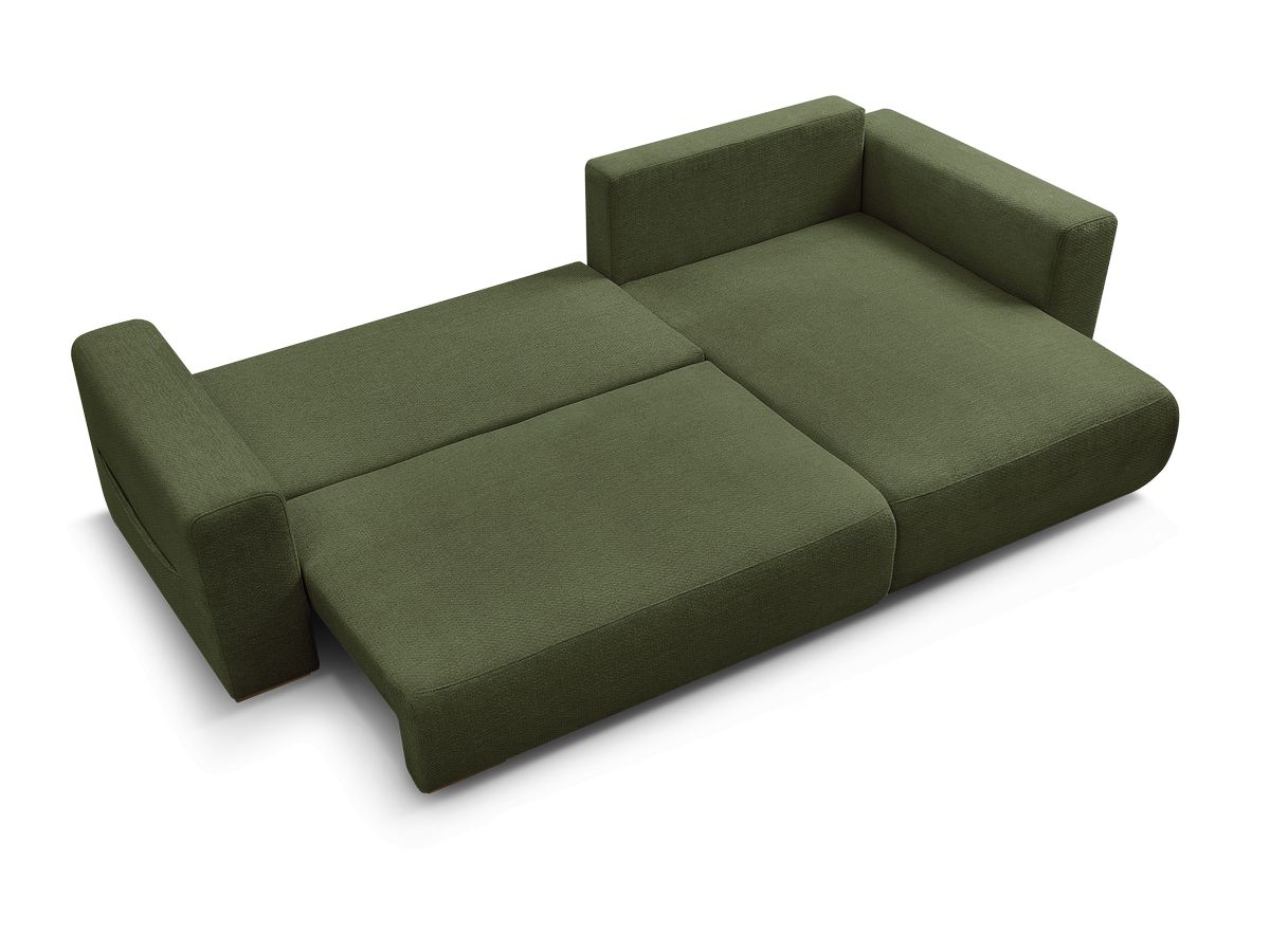 Canapé d'angle convertible réversible coffre SIDONIE tissu chiné