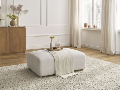 Pouf SIDONIE tissu chiné