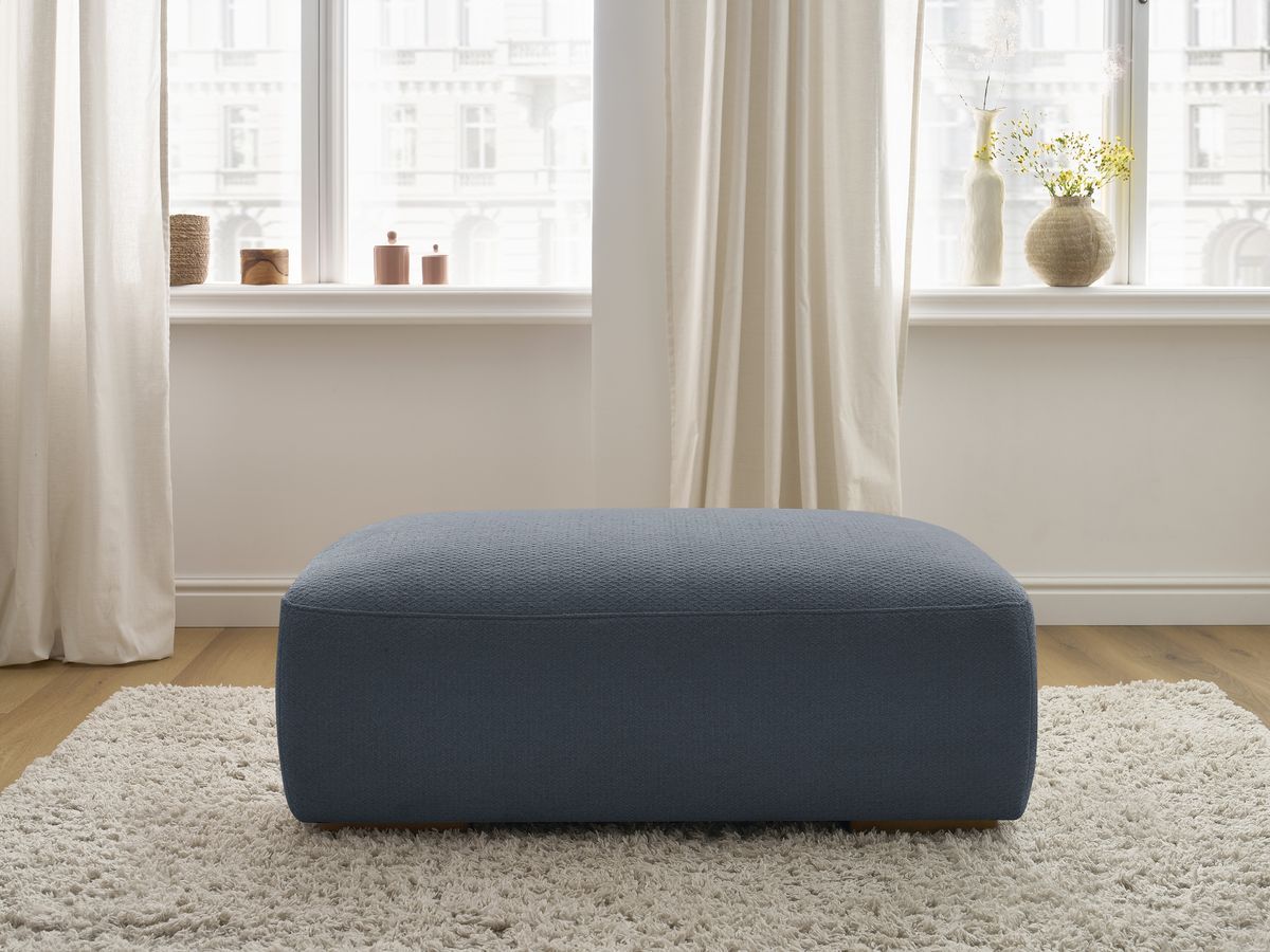 Pouf SIDONIE chiné bleu foncé — vue 5