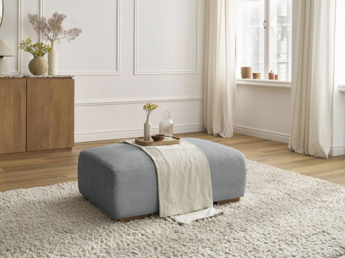 Pouf SIDONIE tissu chiné