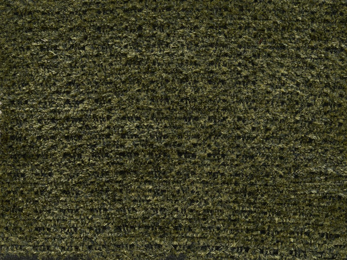 Canapé d'angle convertible réversible coffre SIDONIE tissu chiné avec pouf