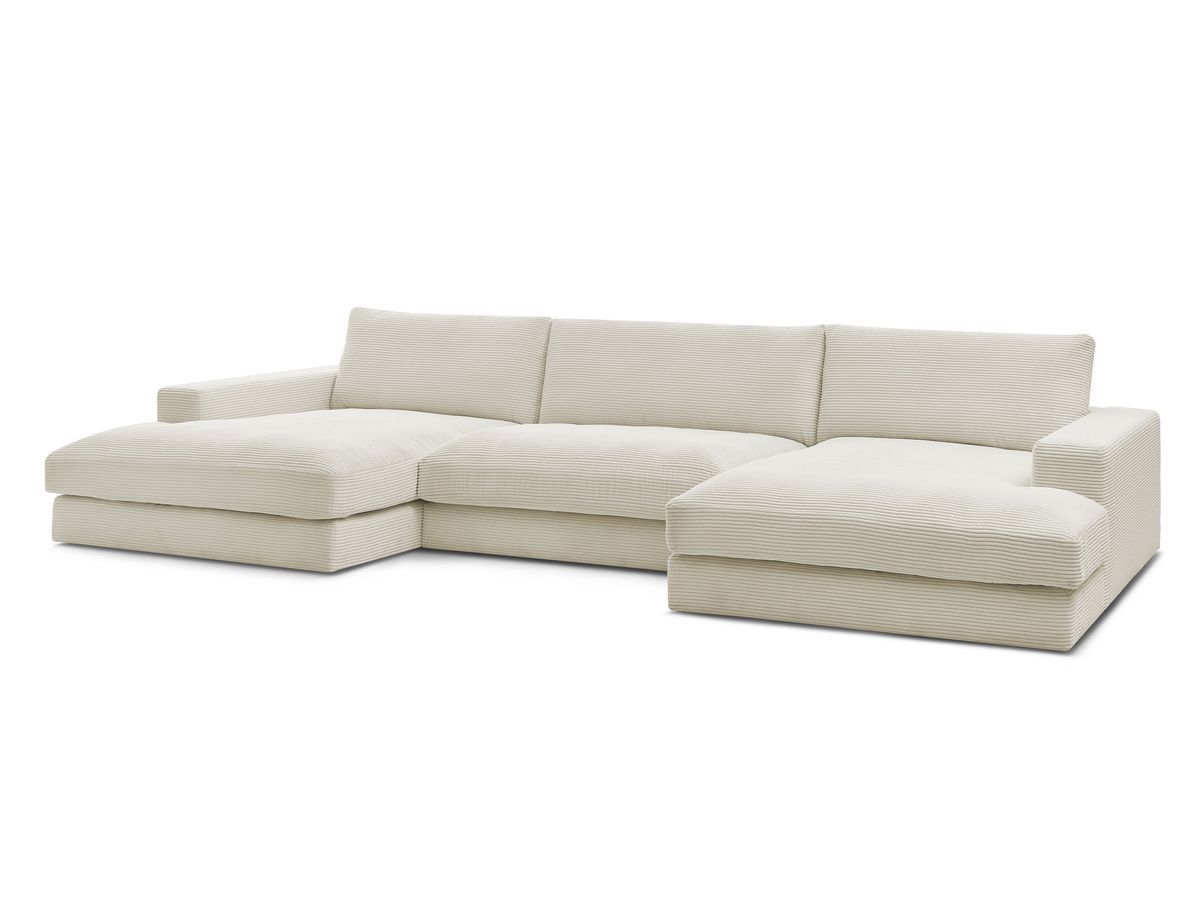 LEONARD vaste compacte panoramische bank in corduroy