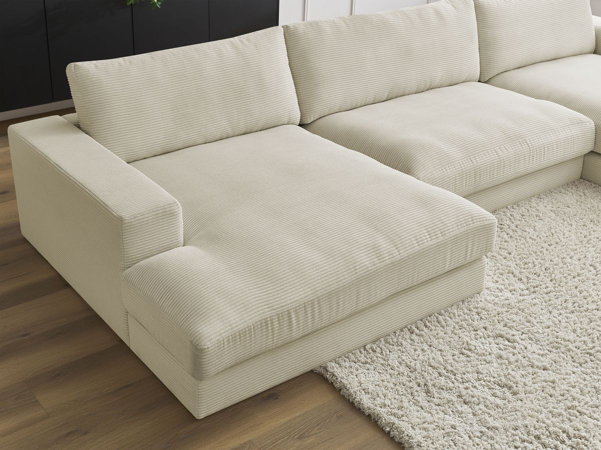 LEONARD vaste compacte panoramische bank in corduroy