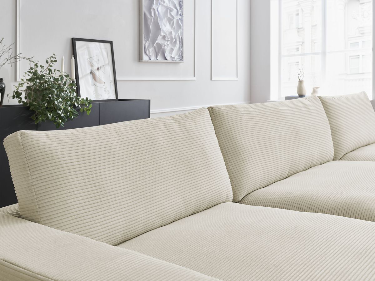 LEONARD vaste compacte panoramische bank in corduroy
