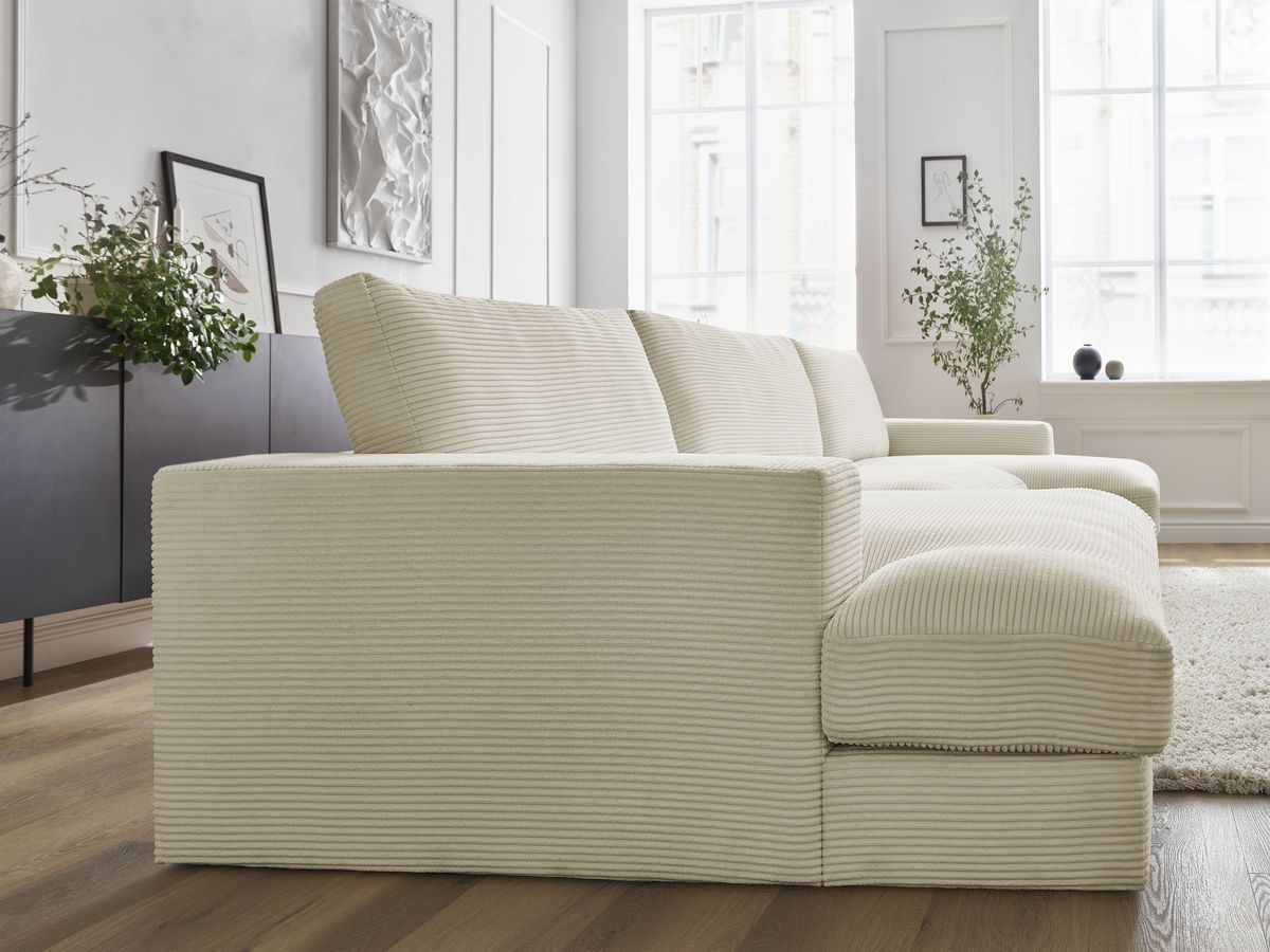 LEONARD vaste compacte panoramische bank in corduroy