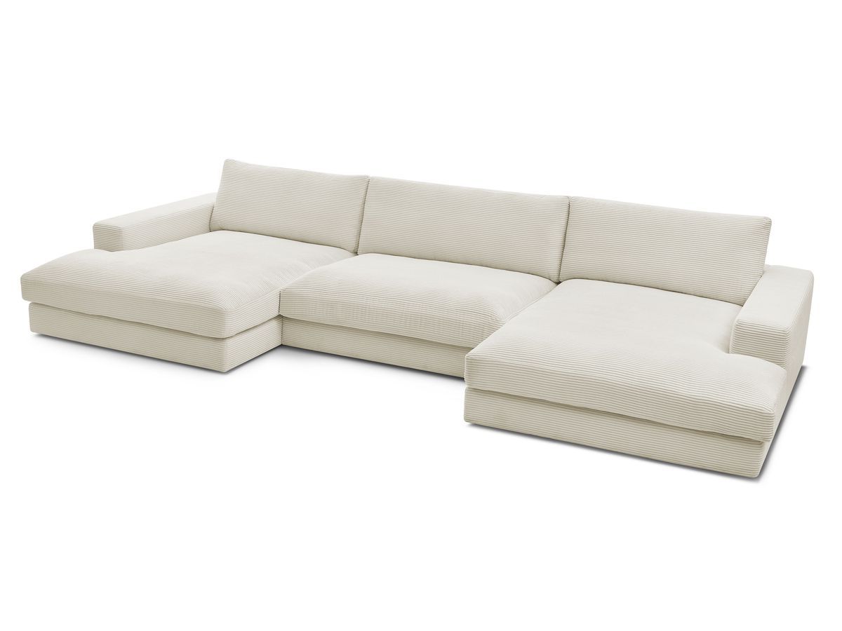 LEONARD vaste compacte panoramische bank in corduroy