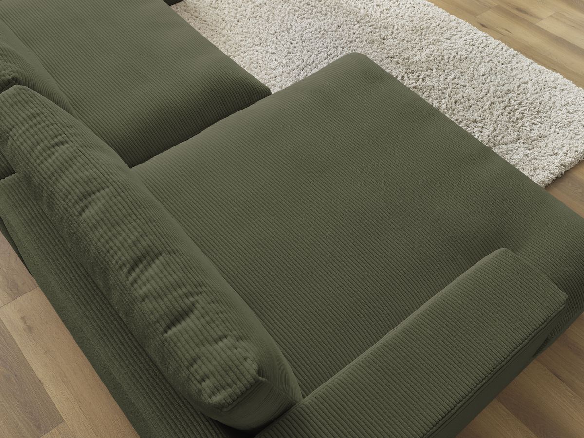 LEONARD vaste compacte panoramische bank in corduroy