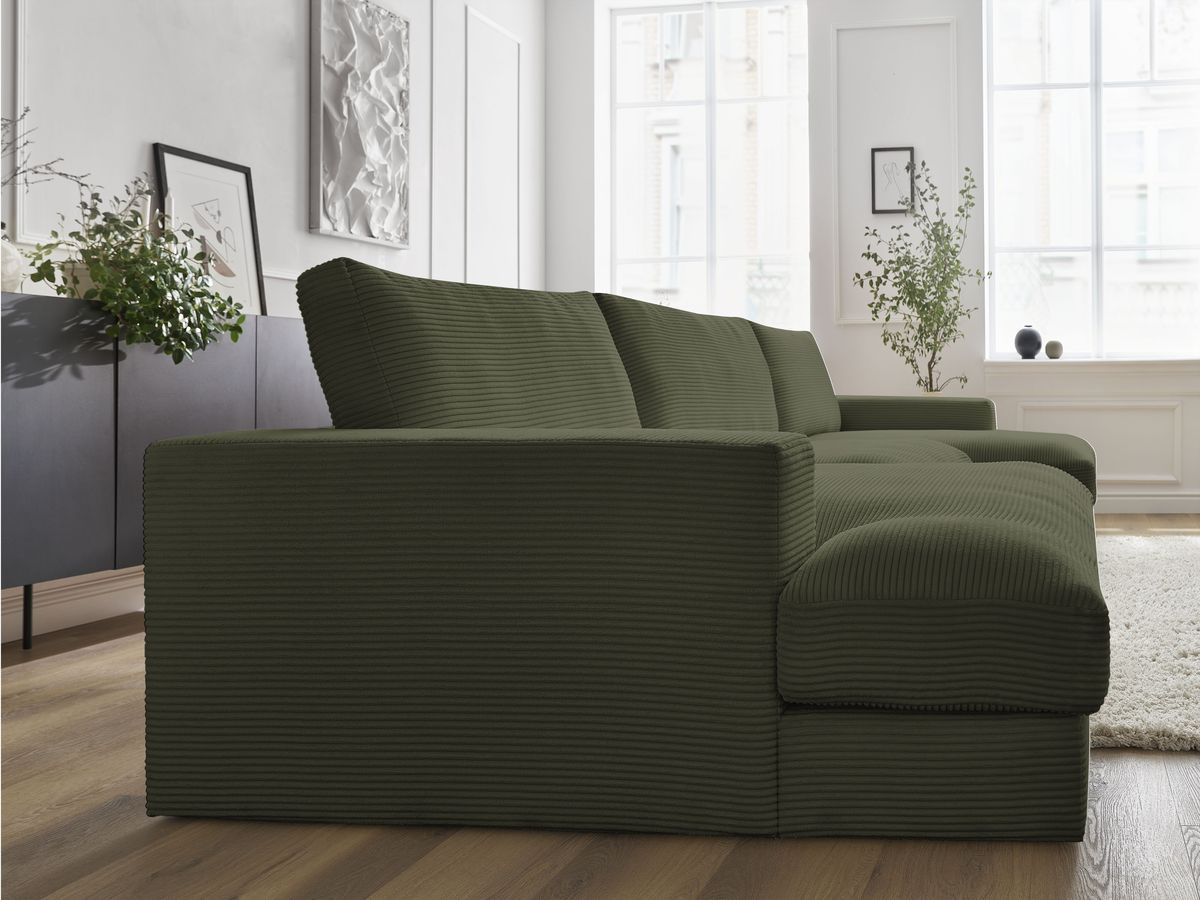 LEONARD vaste compacte panoramische bank in corduroy