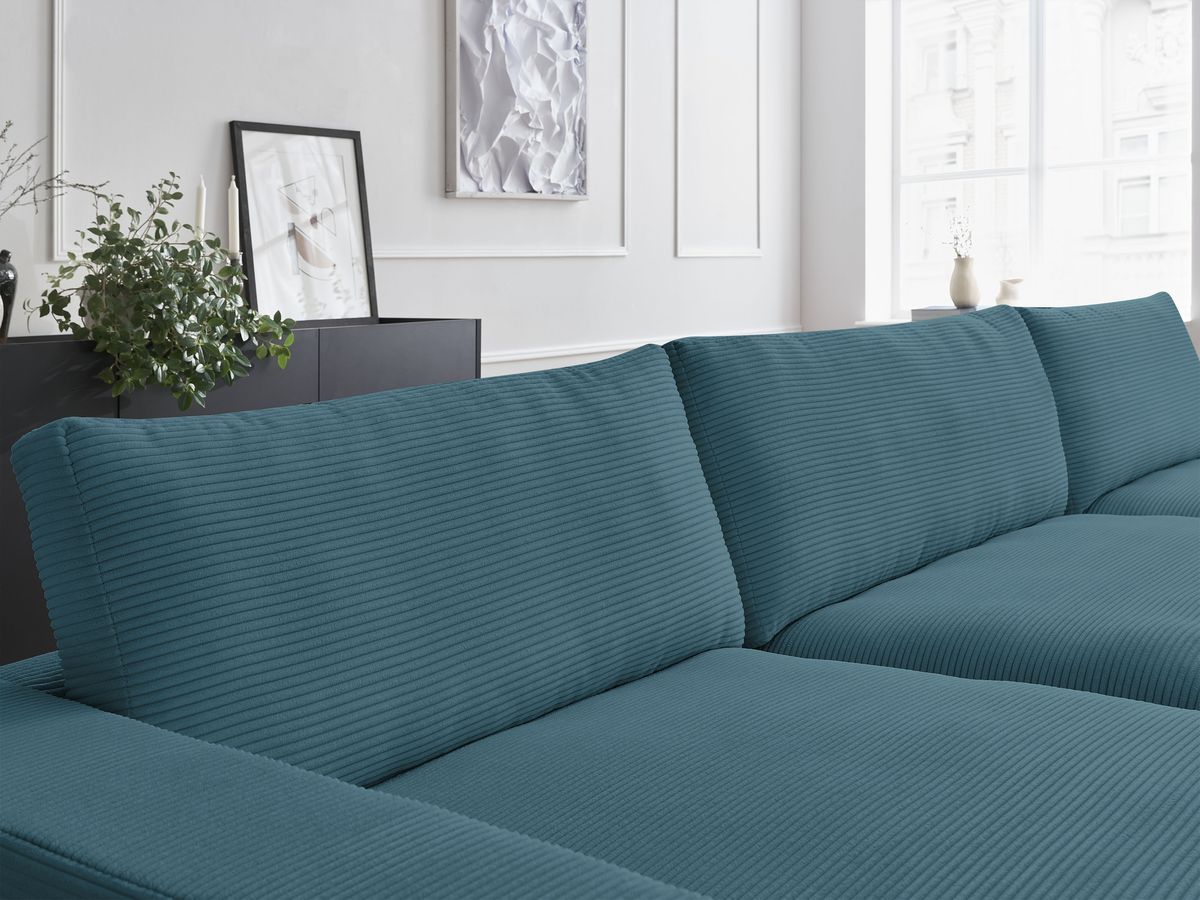 LEONARD vaste compacte panoramische bank in corduroy