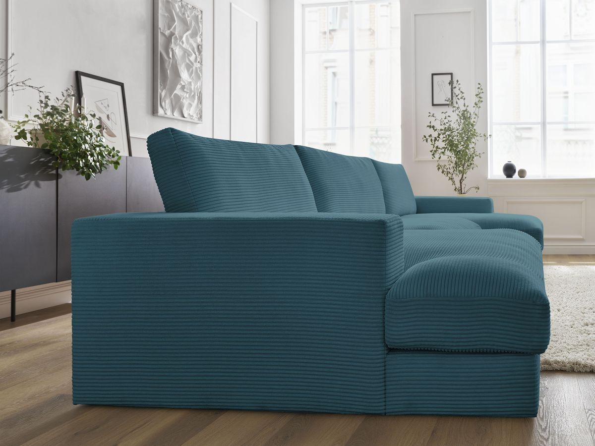 LEONARD vaste compacte panoramische bank in corduroy