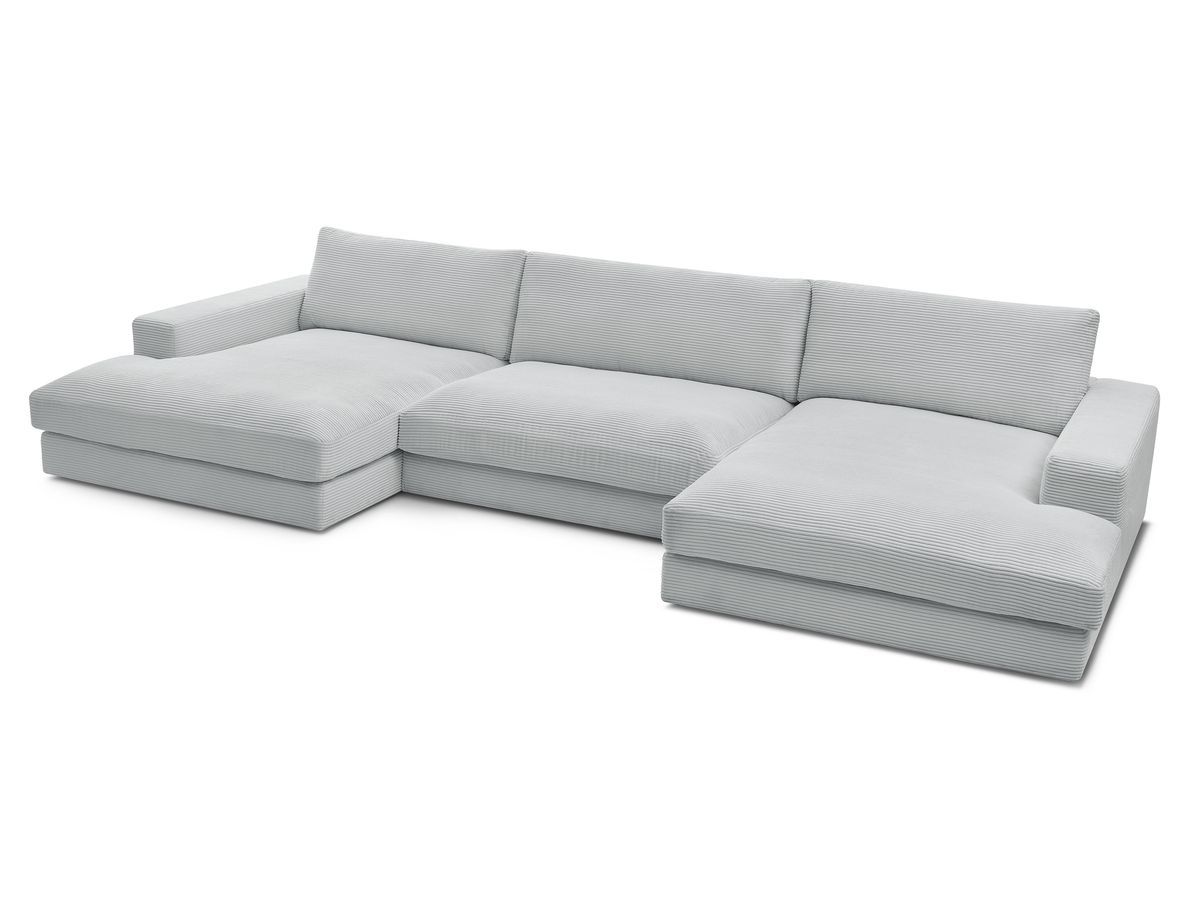 LEONARD vaste compacte panoramische bank in corduroy