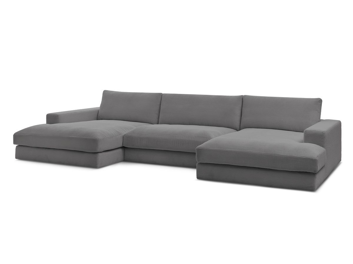 LEONARD vaste compacte panoramische bank in corduroy